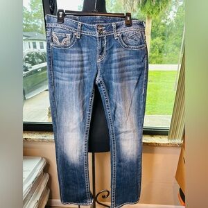 Vigoss Stylish Blue Faded Bootcut Women's Jeans Size 9/10 Length 33